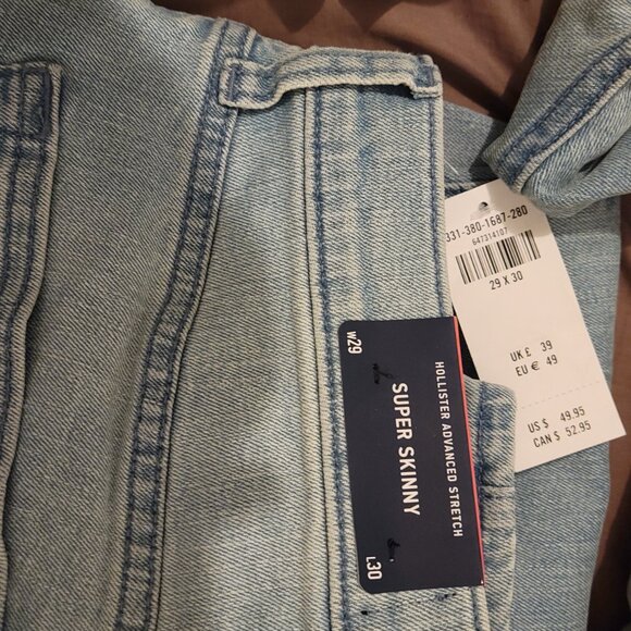 6 pairs of Hollister Light Wash Super Skinny Jeans/Aeropostale Jeans PLUS EXTRAS - Picture 4 of 9